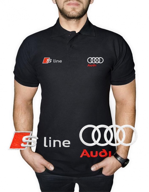 shilling Fysik hulkende Audi S line Polo Shirt Casual | Cotton T Shirt | Embroidered Logo Auto Car  | Short Sleeve | Black Blue White Red | Mens Clothing Accessories