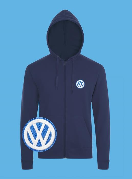 VW Volkswagen Tinta Unita Con Cerniera Felpa Con Cappuccio Classico Invernale Con Cappuccio Felpa Giacca Cappotto 