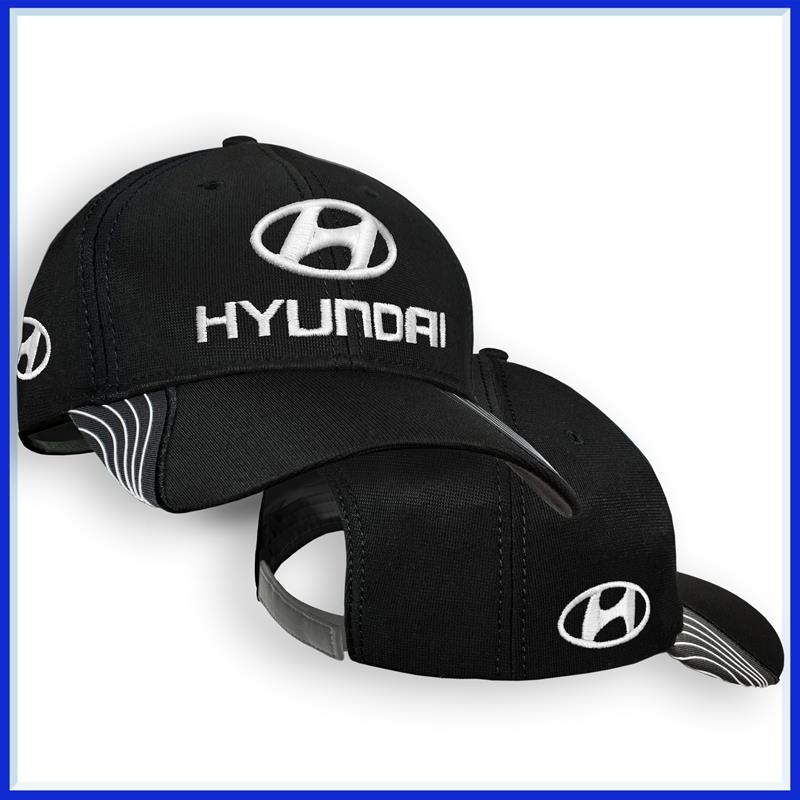 Hyundai Black Red Baseball Cap Embroidered Auto Car Logo Hat Mens Womens Gift 