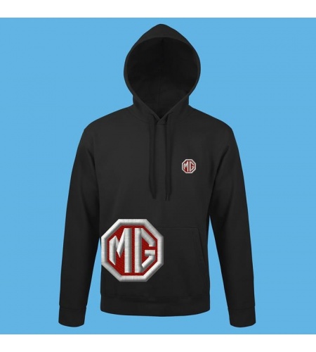MG Morris Hoodie | Embroidered Logo | Black Blue | Warm Mens | Auto Car Pullover | Winter Autumn Spring Accessories